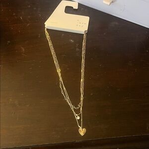 A New Day Gold Multi-Layer Heart Necklace
